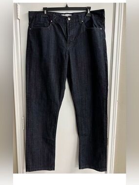 Perry Ellis Straight-Leg Jeans in Dark Blue Wash